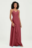 Halter Chiffon Simple Bridesmaid Dresses Formal Evening Party gowns Dress Sleeveless