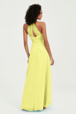 Halter Chiffon Simple Bridesmaid Dresses Formal Evening Party gowns Dress Sleeveless