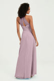 Halter Chiffon Simple Bridesmaid Dresses Formal Evening Party gowns Dress Sleeveless
