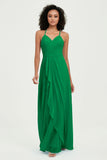Halter Chiffon Simple Bridesmaid Dresses Formal Evening Party gowns Dress Sleeveless