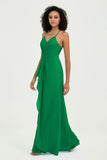 Halter Chiffon Simple Bridesmaid Dresses Formal Evening Party gowns Dress Sleeveless