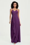 Halter Chiffon Simple Bridesmaid Dresses Formal Evening Party gowns Dress Sleeveless