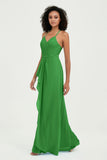 Halter Chiffon Simple Bridesmaid Dresses Formal Evening Party gowns Dress Sleeveless
