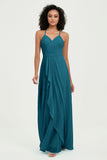 Halter Chiffon Simple Bridesmaid Dresses Formal Evening Party gowns Dress Sleeveless