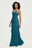 Halter Chiffon Simple Bridesmaid Dresses Formal Evening Party gowns Dress Sleeveless