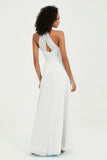 Halter Chiffon Simple Bridesmaid Dresses Formal Evening Party gowns Dress Sleeveless