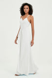 Halter Chiffon Simple Bridesmaid Dresses Formal Evening Party gowns Dress Sleeveless
