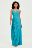 Halter Chiffon Simple Bridesmaid Dresses Formal Evening Party gowns Dress Sleeveless