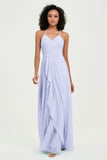 Halter Chiffon Simple Bridesmaid Dresses Formal Evening Party gowns Dress Sleeveless