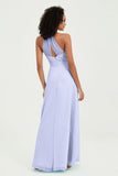 Halter Chiffon Simple Bridesmaid Dresses Formal Evening Party gowns Dress Sleeveless
