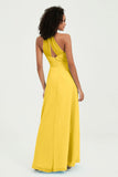 Halter Chiffon Simple Bridesmaid Dresses Formal Evening Party gowns Dress Sleeveless