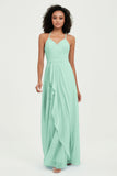 Halter Chiffon Simple Bridesmaid Dresses Formal Evening Party gowns Dress Sleeveless