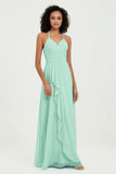 Halter Chiffon Simple Bridesmaid Dresses Formal Evening Party gowns Dress Sleeveless