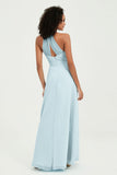 Halter Chiffon Simple Bridesmaid Dresses Formal Evening Party gowns Dress Sleeveless