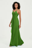 Halter Chiffon Simple Bridesmaid Dresses Formal Evening Party gowns Dress Sleeveless