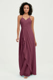 Halter Chiffon Simple Bridesmaid Dresses Formal Evening Party gowns Dress Sleeveless