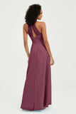 Halter Chiffon Simple Bridesmaid Dresses Formal Evening Party gowns Dress Sleeveless