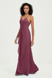 Halter Chiffon Simple Bridesmaid Dresses Formal Evening Party gowns Dress Sleeveless