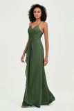 Halter Chiffon Simple Bridesmaid Dresses Formal Evening Party gowns Dress Sleeveless