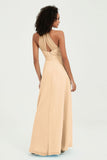 Halter Chiffon Simple Bridesmaid Dresses Formal Evening Party gowns Dress Sleeveless