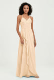 Halter Chiffon Simple Bridesmaid Dresses Formal Evening Party gowns Dress Sleeveless