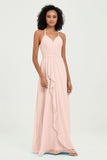 Halter Chiffon Simple Bridesmaid Dresses Formal Evening Party gowns Dress Sleeveless