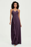 Halter Chiffon Simple Bridesmaid Dresses Formal Evening Party gowns Dress Sleeveless