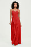 Halter Chiffon Simple Bridesmaid Dresses Formal Evening Party gowns Dress Sleeveless