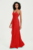 Halter Chiffon Simple Bridesmaid Dresses Formal Evening Party gowns Dress Sleeveless