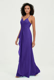 Halter Chiffon Simple Bridesmaid Dresses Formal Evening Party gowns Dress Sleeveless