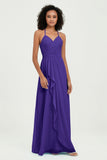 Halter Chiffon Simple Bridesmaid Dresses Formal Evening Party gowns Dress Sleeveless