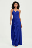 Halter Chiffon Simple Bridesmaid Dresses Formal Evening Party gowns Dress Sleeveless