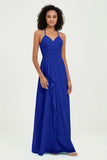Halter Chiffon Simple Bridesmaid Dresses Formal Evening Party gowns Dress Sleeveless