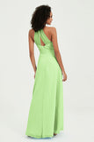 Halter Chiffon Simple Bridesmaid Dresses Formal Evening Party gowns Dress Sleeveless