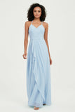 Halter Chiffon Simple Bridesmaid Dresses Formal Evening Party gowns Dress Sleeveless