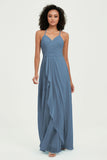 Halter Chiffon Simple Bridesmaid Dresses Formal Evening Party gowns Dress Sleeveless