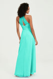 Halter Chiffon Simple Bridesmaid Dresses Formal Evening Party gowns Dress Sleeveless