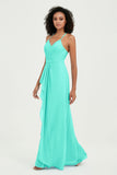 Halter Chiffon Simple Bridesmaid Dresses Formal Evening Party gowns Dress Sleeveless