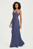Halter Chiffon Simple Bridesmaid Dresses Formal Evening Party gowns Dress Sleeveless