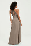 Halter Chiffon Simple Bridesmaid Dresses Formal Evening Party gowns Dress Sleeveless