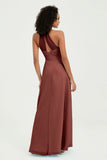 Halter Chiffon Simple Bridesmaid Dresses Formal Evening Party gowns Dress Sleeveless