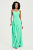 Halter Chiffon Simple Bridesmaid Dresses Formal Evening Party gowns Dress Sleeveless