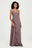 Halter Chiffon Simple Bridesmaid Dresses Formal Evening Party gowns Dress Sleeveless
