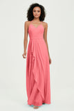 Halter Chiffon Simple Bridesmaid Dresses Formal Evening Party gowns Dress Sleeveless