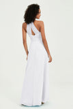 Halter Chiffon Simple Bridesmaid Dresses Formal Evening Party gowns Dress Sleeveless