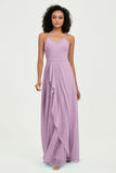 Halter Chiffon Simple Bridesmaid Dresses Formal Evening Party gowns Dress Sleeveless