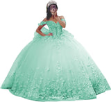 3D Butterfly Quinceanera Dresses Ball Gown Off Shoulder Sweet 15 16 Dresses Sparkly Tulle Beaded Party Gown party dress