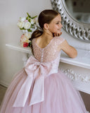 Vestido de princesa con tutú brillante para niña de las flores, vestidos de bebé rosas, vestido de tul para niña para boda, vestido de cumpleaños para niña, vestidos de desfile para niñas 