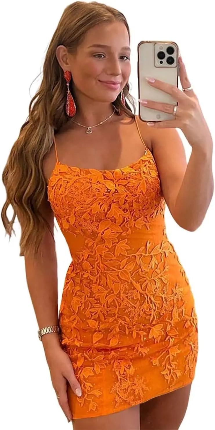 Kurze, enge Homecoming-Kleider für Teenager, kurzes Spitzen-Ballkleid, Cocktailkleider, elegantes Kleid für Damen für Hochzeitsfeiern 