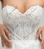 Vestidos de novia de tul con cuentas y hombros descubiertos, con flecos de cristal, falda de novia decorada, vestido de novia con corsé en forma de A, vestido de novia personalizado 